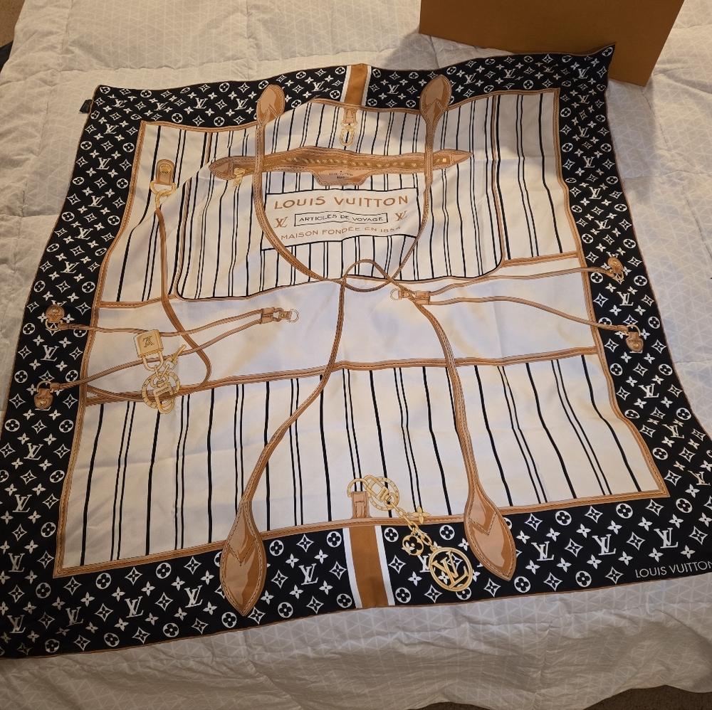 Louis Vuitton Carre 90 My Neverfull Square Monogram Scarf M96471
